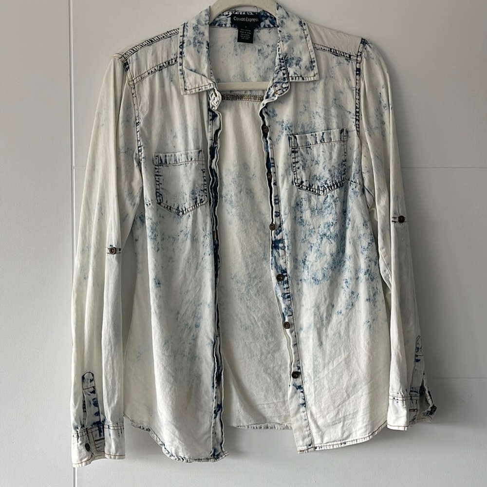 Washed out button down